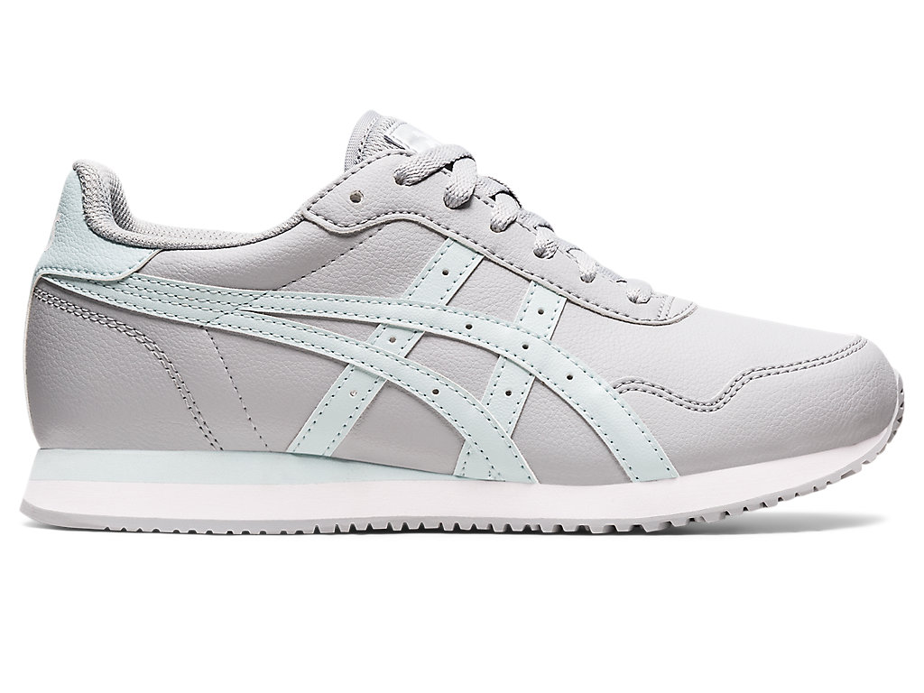 Women's Asics Tiger Runner Sneakers Grey / Light Turquoise | 3570-NZUMF