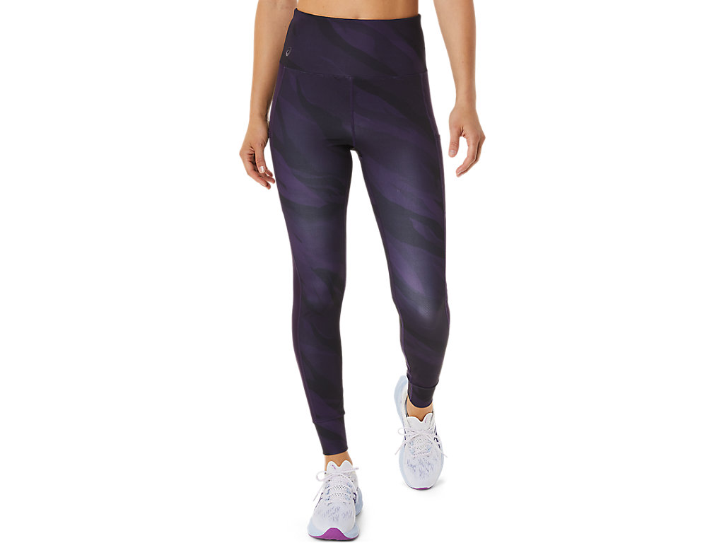 Women's Asics Training Graphic Leggings Dark Purple | 3521-VRZUE