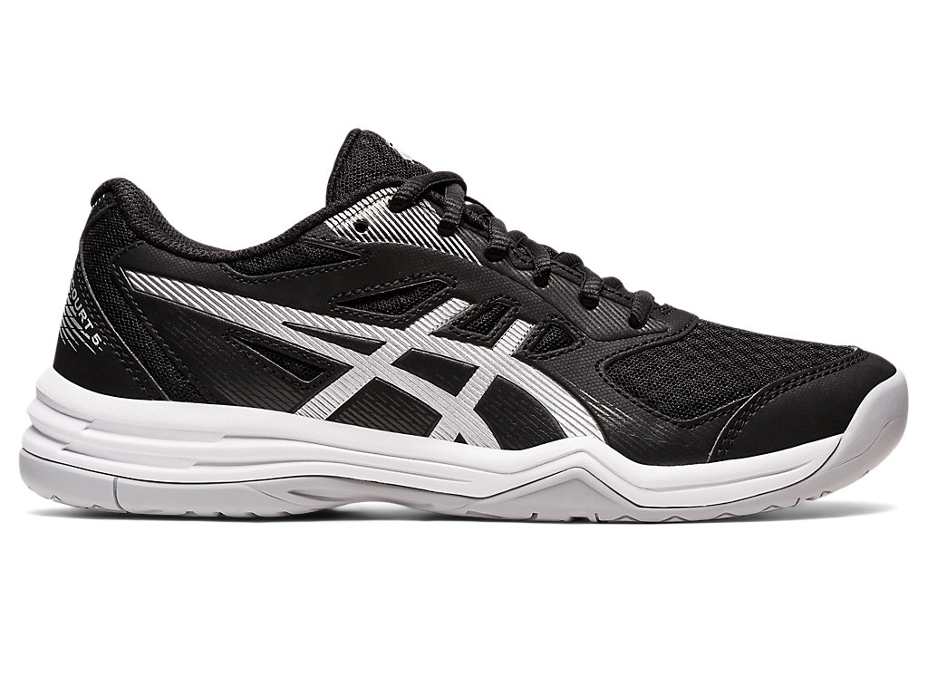 Women's Asics Upcourt 5 Volleyball Shoes Black / Silver | 7514-MQXCJ