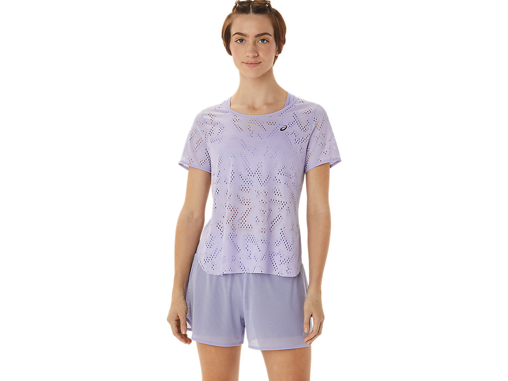 Women's Asics Ventilate Actibreeze Sleeve T Shirts Purple | 3162-TKSFA