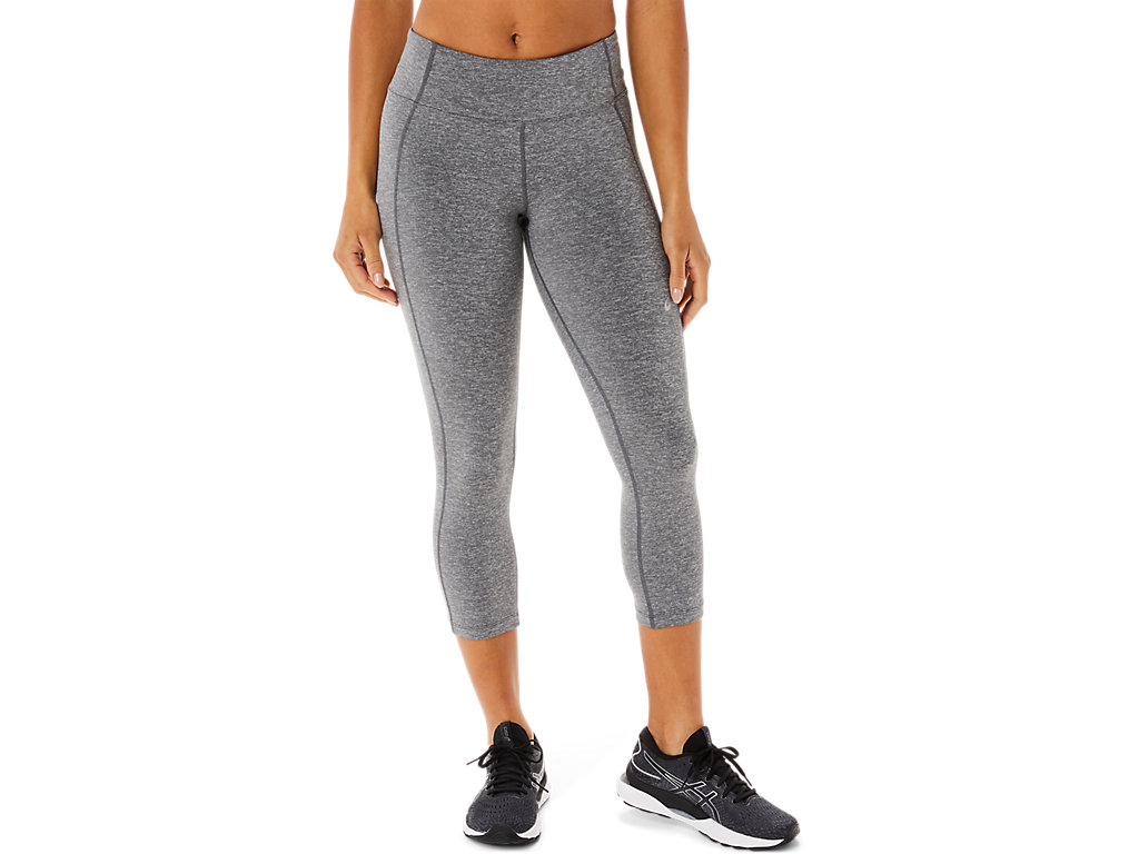 Women's Asics W Performance Capri Leggings Dark Grey | 3754-LOHCA