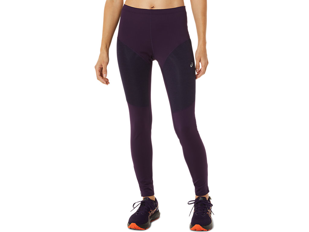 Women's Asics Winter Run Leggings Purple | 8695-YBFHE