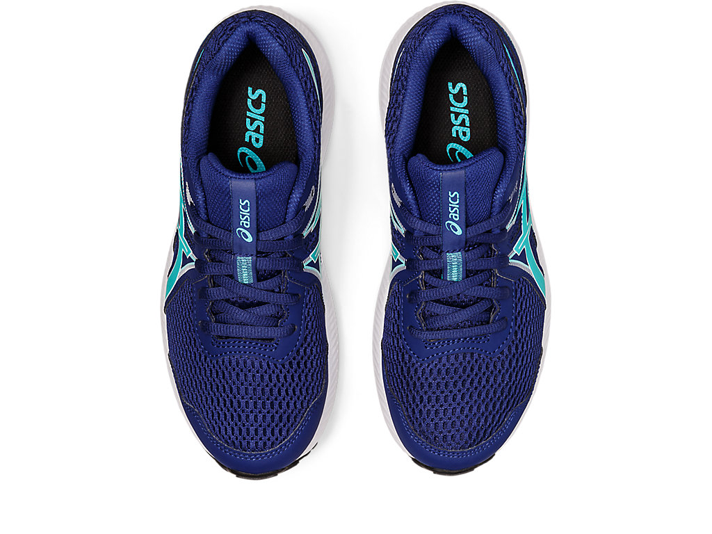 Kids' Asics Contend 7 Grade School Running Shoes Blue | 1576-RMWDL