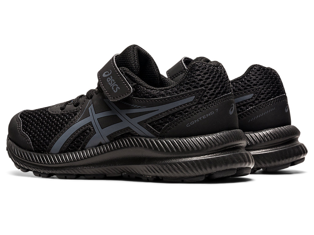 Kids' Asics Contend 7 Pre-School Running Shoes Black / Grey | 2576-ZSANK