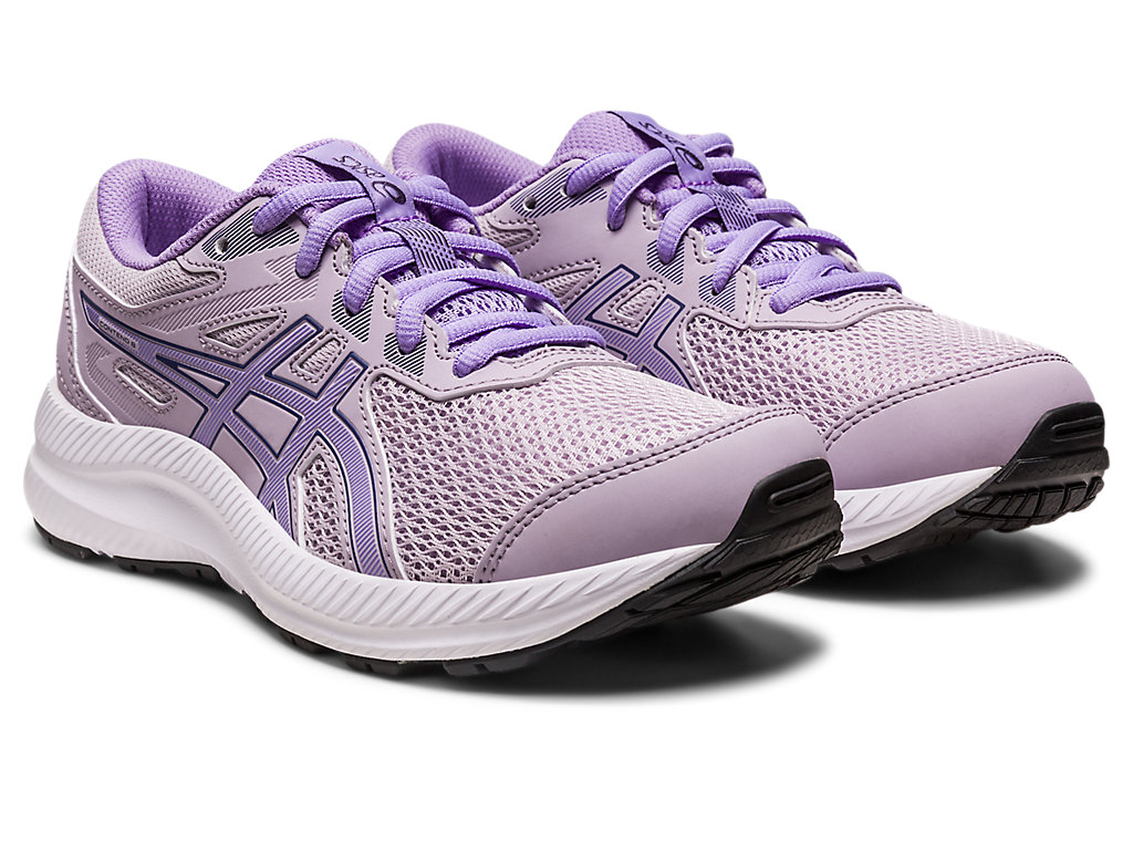 Kids' Asics Contend 8 Grade School Running Shoes Purple / Purple | 0231-RKUEZ