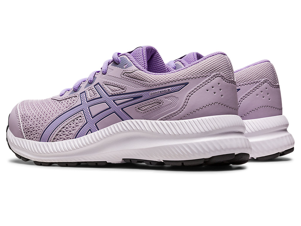 Kids' Asics Contend 8 Grade School Running Shoes Purple / Purple | 0231-RKUEZ