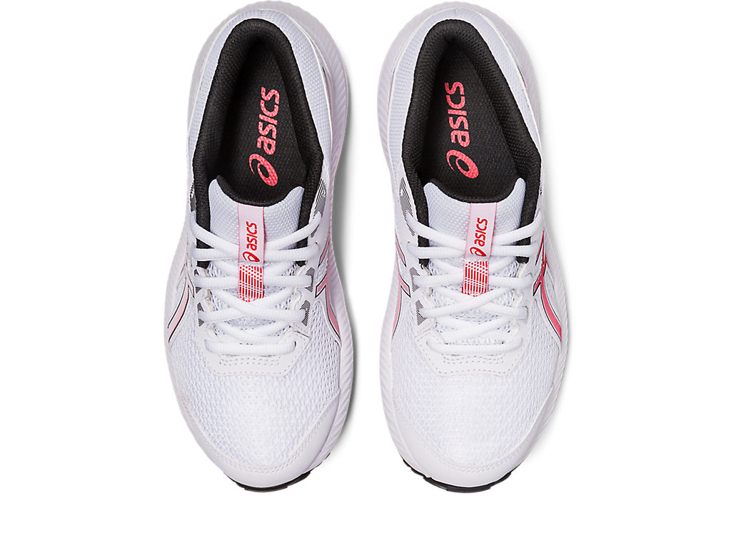 Kids' Asics Contend 8 Grade School Running Shoes White / Red | 2781-JVIAN