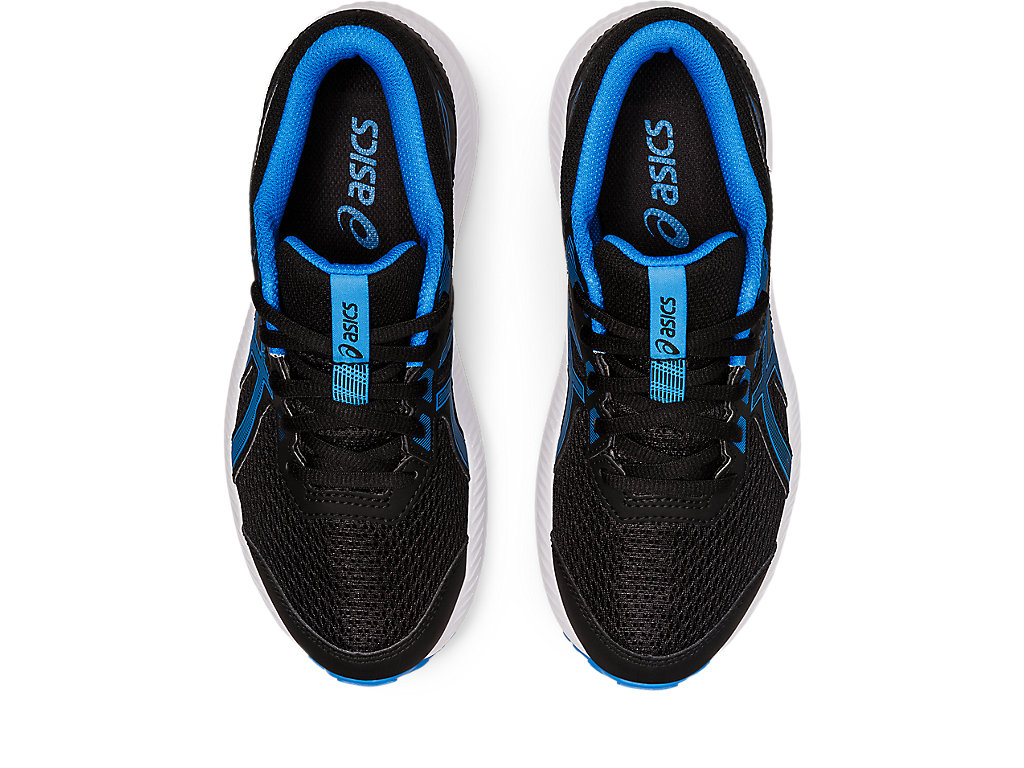 Kids' Asics Contend 8 Grade School Running Shoes Black / Blue | 6241-ZURTA