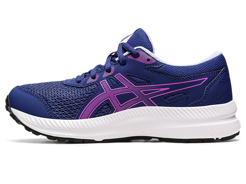 Kids' Asics Contend 8 Grade School Running Shoes Blue / Purple | 6518-ZGLTB