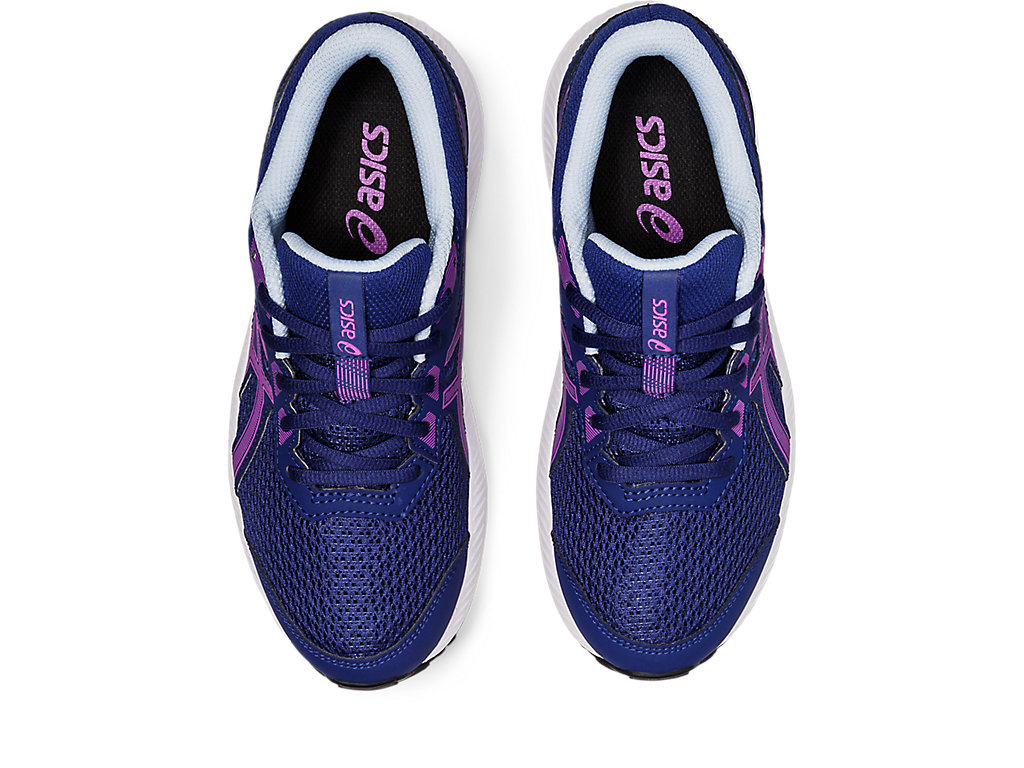 Kids' Asics Contend 8 Grade School Running Shoes Blue / Purple | 6518-ZGLTB