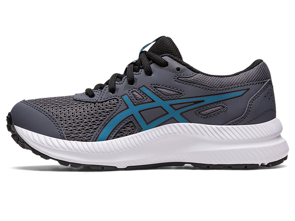 Kids' Asics Contend 8 Grade School Running Shoes Grey / Blue | 8459-DZHMC