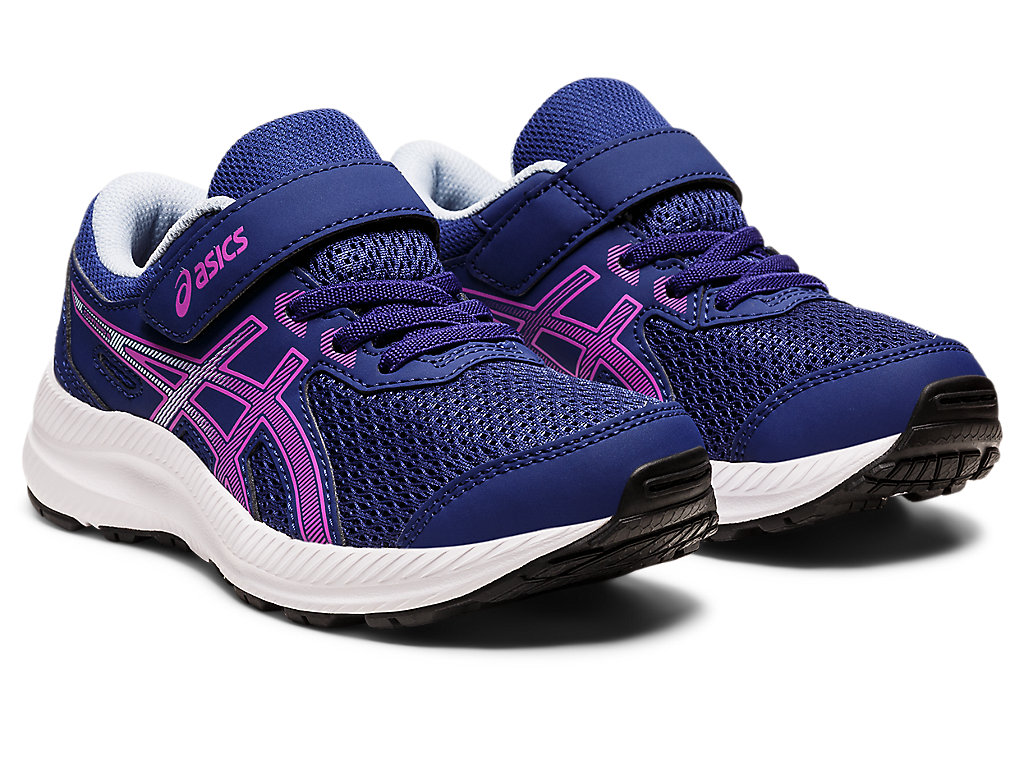 Kids' Asics Contend 8 Pre-School Running Shoes Blue / Purple | 2789-NWKQP