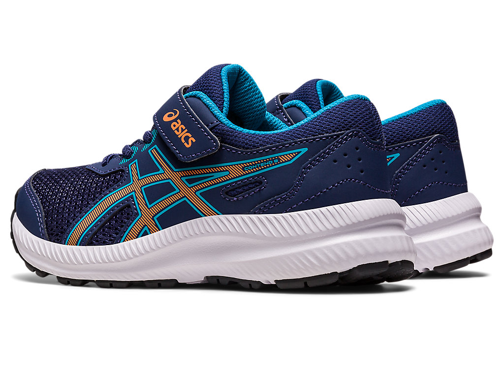 Kids' Asics Contend 8 Pre-School Running Shoes Indigo Blue / Orange Coral | 2853-GAMFB