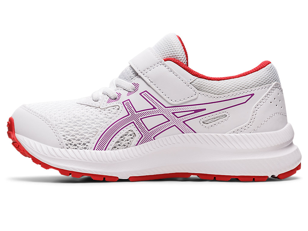 Kids' Asics Contend 8 Pre-School Running Shoes White / Purple | 4079-OQDAT