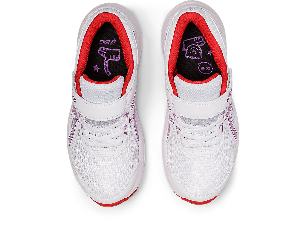 Kids' Asics Contend 8 Pre-School Running Shoes White / Purple | 4079-OQDAT