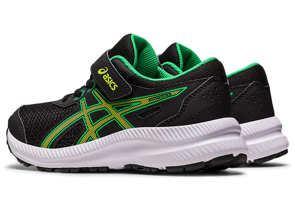 Kids' Asics Contend 8 Pre-School Running Shoes Black / Light Green | 9416-XAWGK