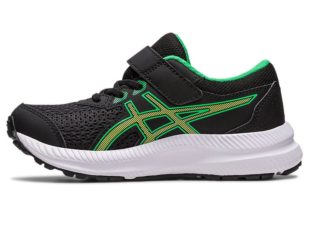 Kids' Asics Contend 8 Pre-School Running Shoes Black / Light Green | 9416-XAWGK