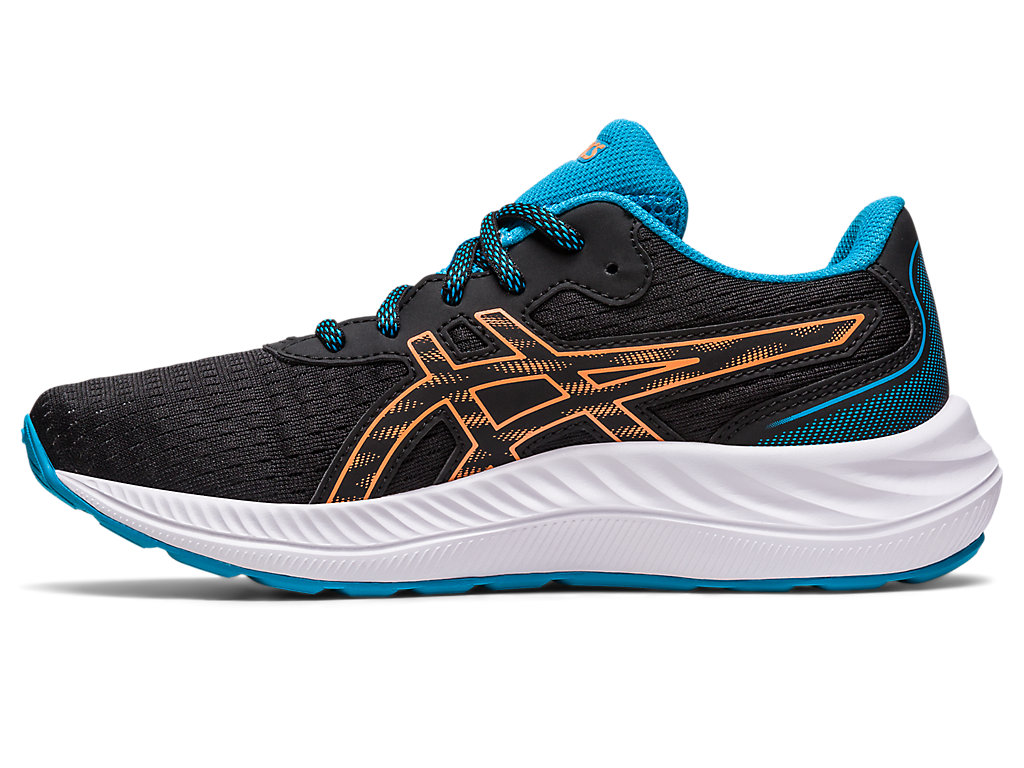 Kids' Asics Gel-Excite 9 Grade School Running Shoes Black / Orange Coral | 6528-NKBQA