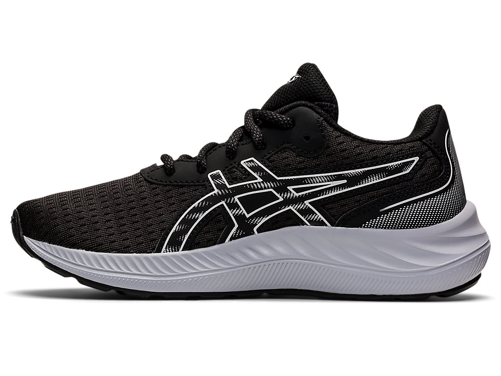 Kids' Asics Gel-Excite 9 Grade School Running Shoes Black / White | 6978-TXUQY