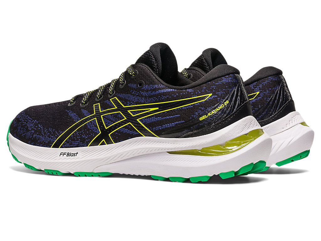 Kids' Asics Gel-Kayano 29 Grade School Running Shoes Black / Light Green | 9257-HLZFO