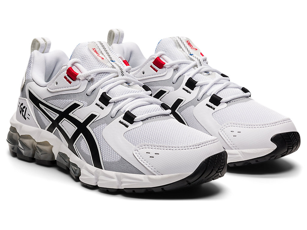 Kids' Asics Gel-Quantum 180 6 Grade School Sneakers White / Black | 0897-BIXCD