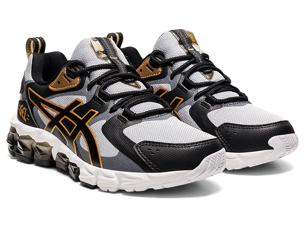 Kids' Asics Gel-Quantum 180 6 Grade School Sneakers Grey / Black | 3071-GVTBA