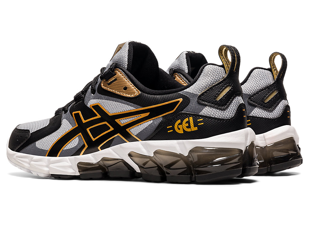 Kids' Asics Gel-Quantum 180 6 Grade School Sneakers Grey / Black | 3071-GVTBA