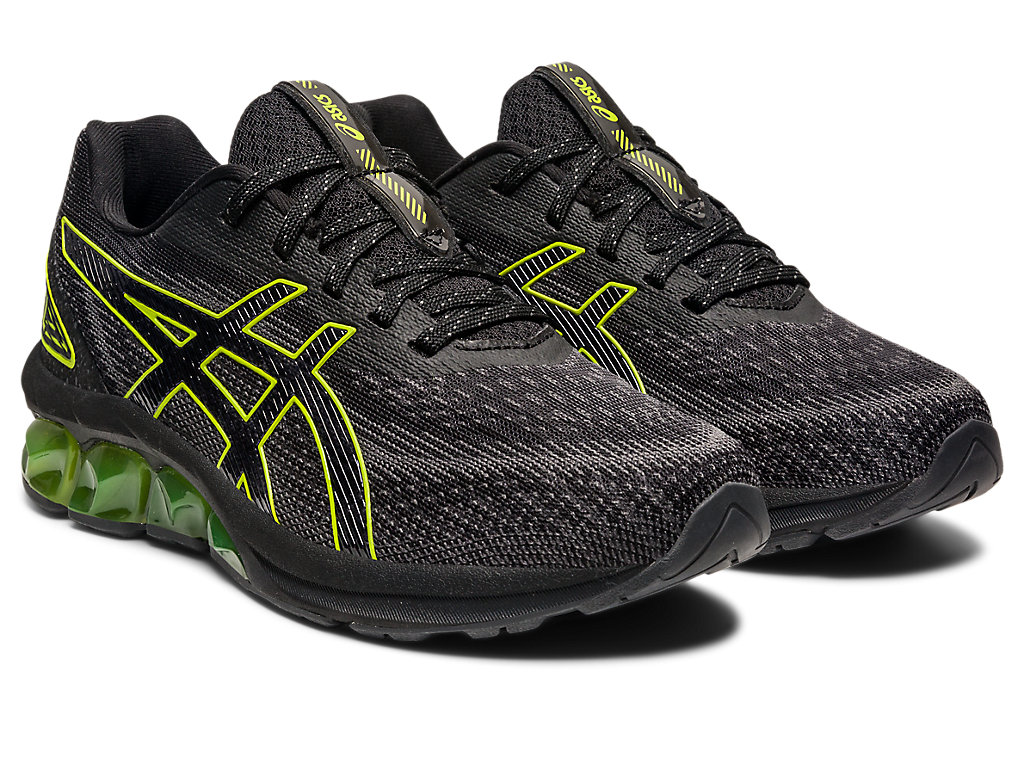 Kids' Asics Gel-Quantum 180 Vii Grade School Sneakers Black / Light Green | 5039-OUQTK