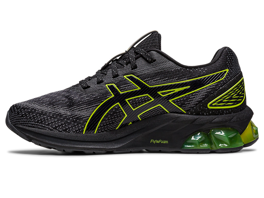 Kids' Asics Gel-Quantum 180 Vii Grade School Sneakers Black / Light Green | 5039-OUQTK