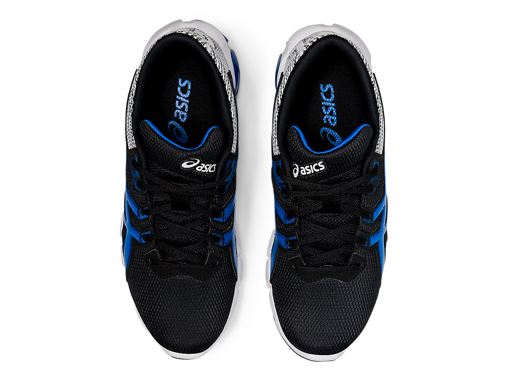 Kids' Asics Gel-Quantum 90 2 Grade School Sneakers Black / Blue | 9201-EVWFQ