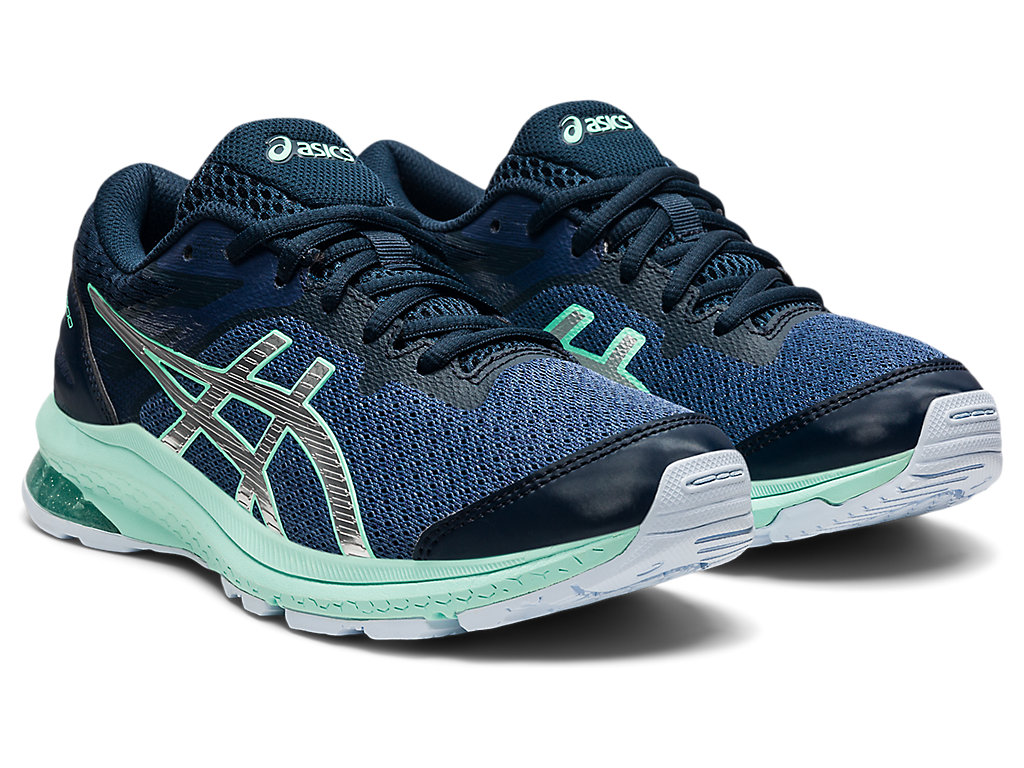 Kids' Asics Gt-1000 10 Grade School Running Shoes Blue / Silver | 3102-HDTKI