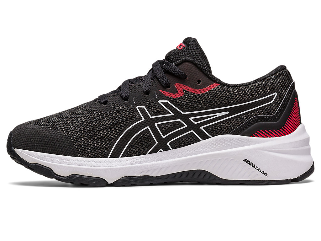 Kids' Asics Gt-1000 11 Grade School Running Shoes Black / Red | 5106-WPLNJ