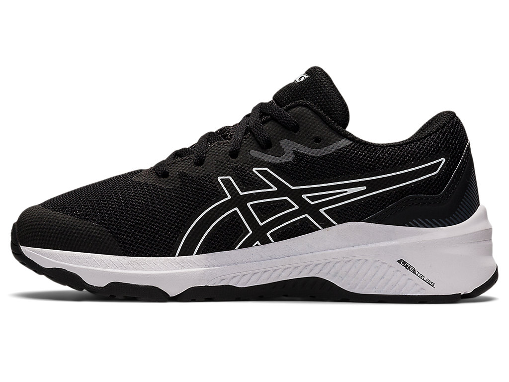 Kids' Asics Gt-1000 11 Grade School Running Shoes Black / White | 5937-QXDLO