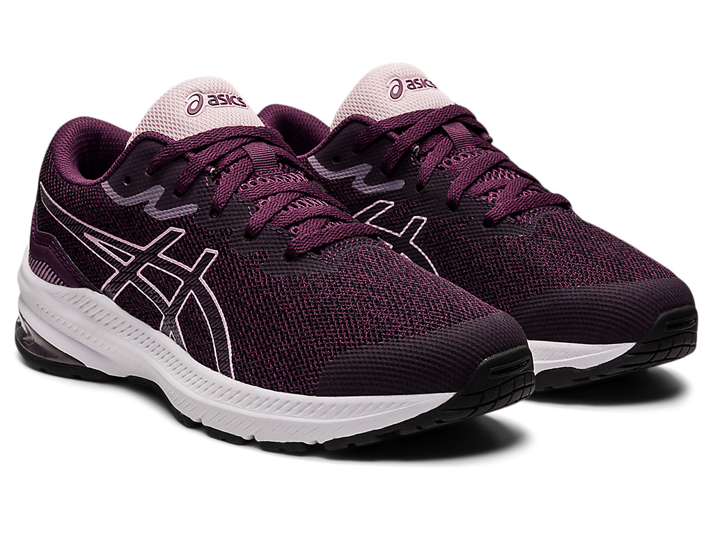 Kids' Asics Gt-1000 11 Grade School Running Shoes Deep Purple / Rose | 6712-GNQWB