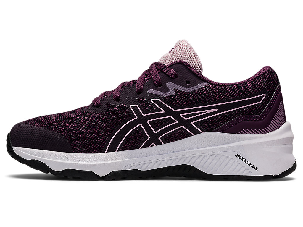 Kids' Asics Gt-1000 11 Grade School Running Shoes Deep Purple / Rose | 6712-GNQWB