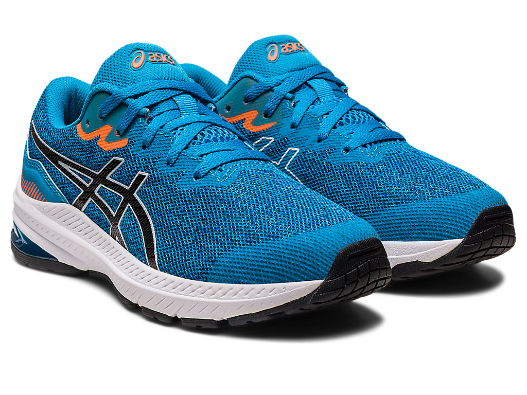 Kids' Asics Gt-1000 11 Grade School Running Shoes Blue / Black | 8217-RXWOV