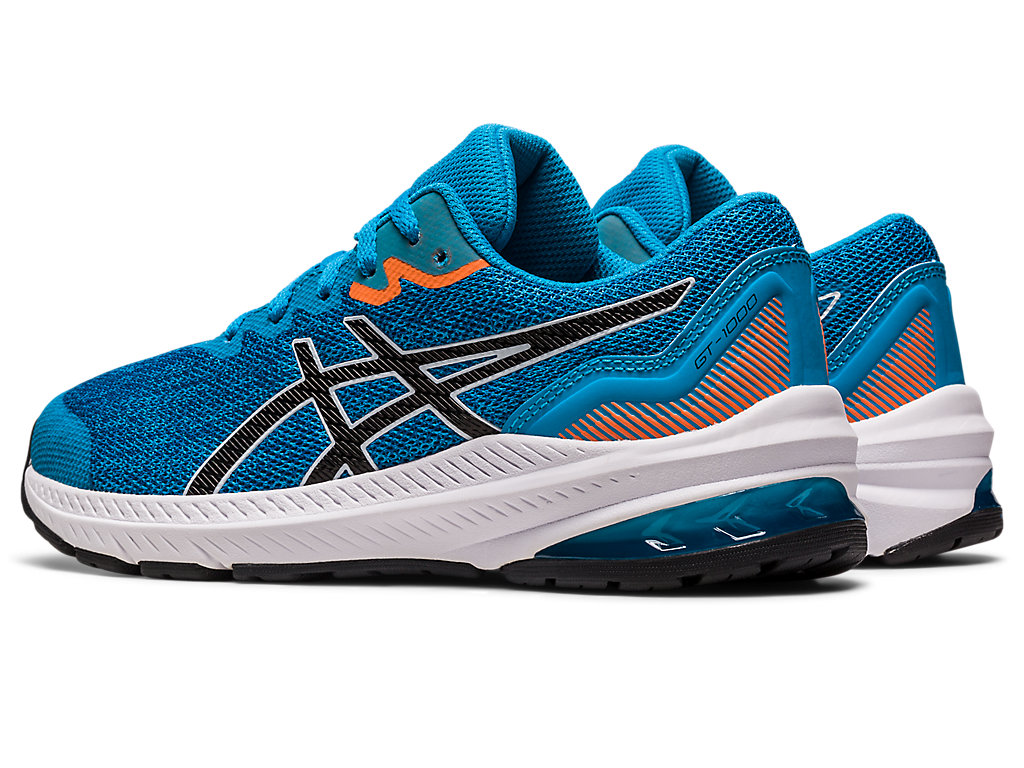 Kids' Asics Gt-1000 11 Grade School Running Shoes Blue / Black | 8217-RXWOV