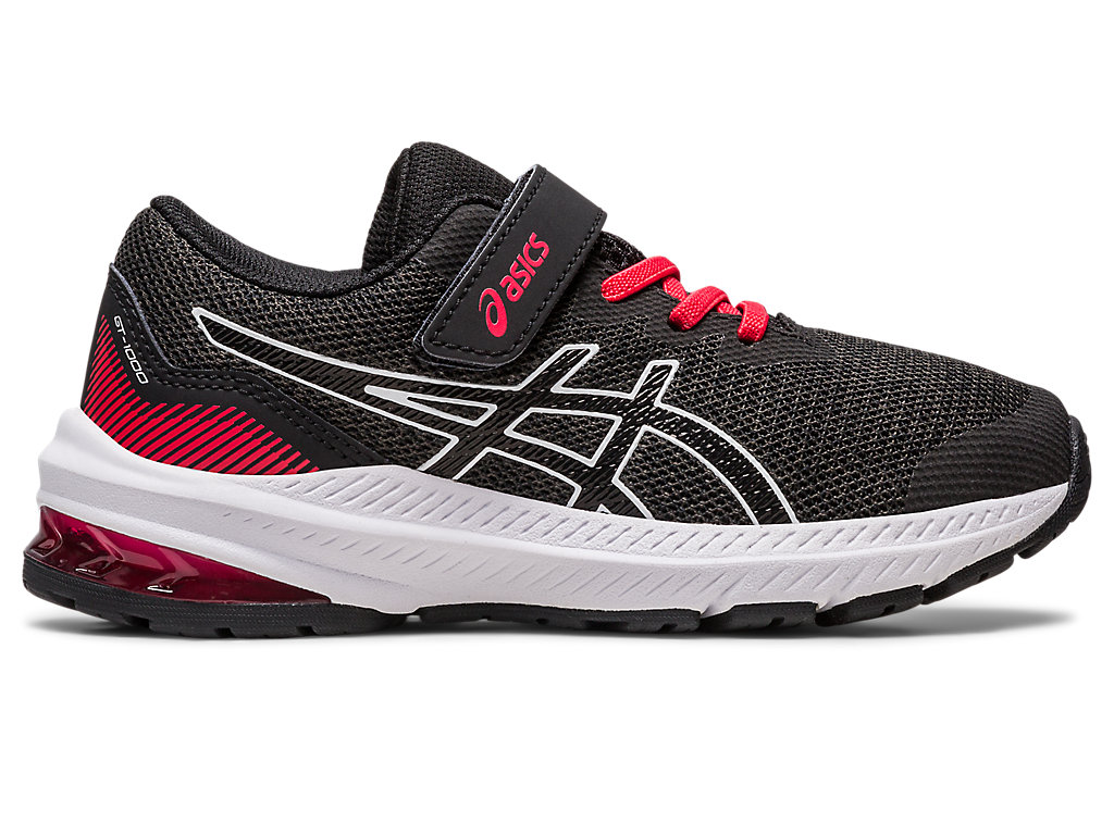 Kids\' Asics Gt-1000 11 Pre-School Running Shoes Black / Red | 6328-LHVPE