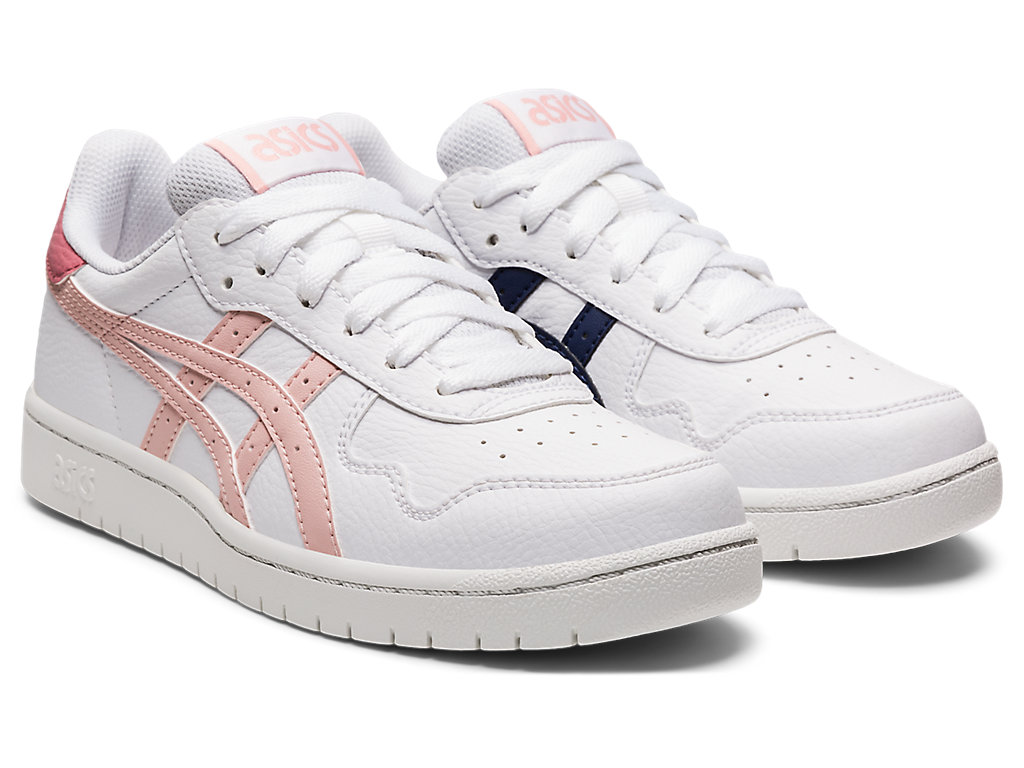 Kids' Asics Japan S Grade School Sneakers White / Coral | 7103-FQLDT