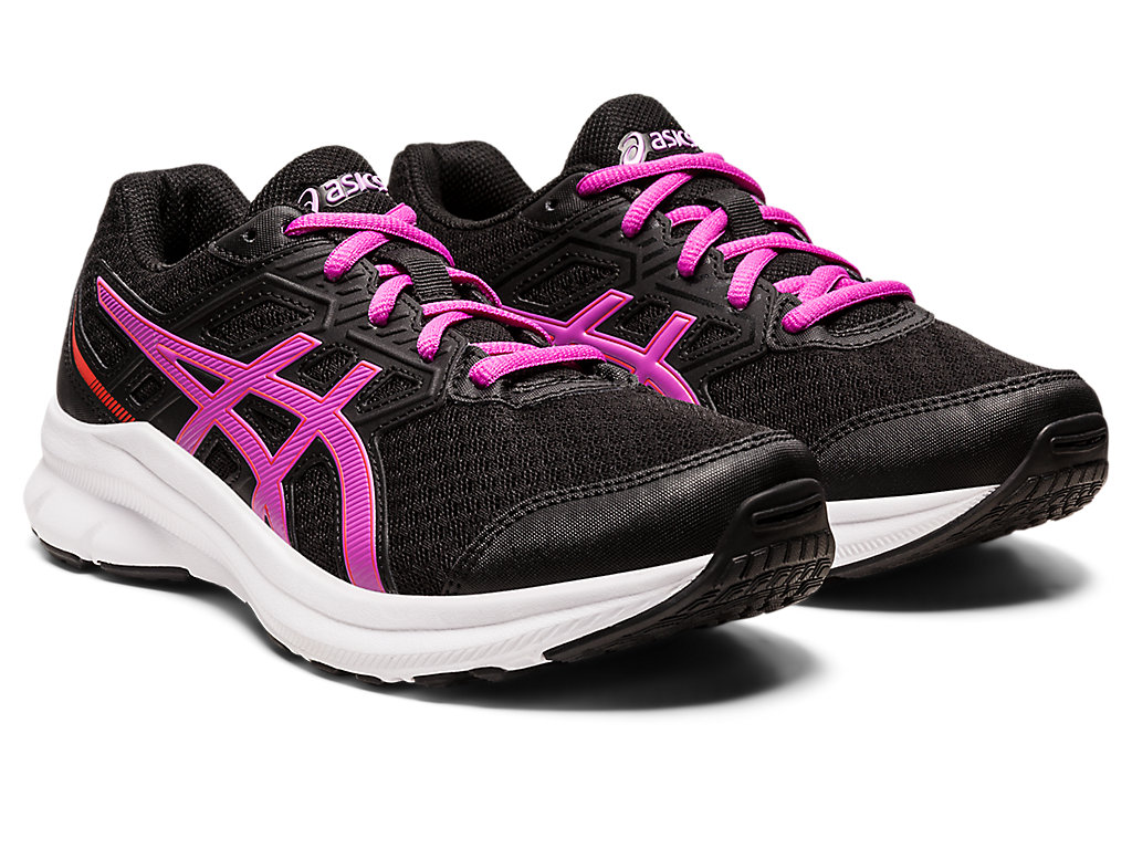 Kids' Asics Jolt 3 Grade School Running Shoes Black / Purple | 6097-XOAPE