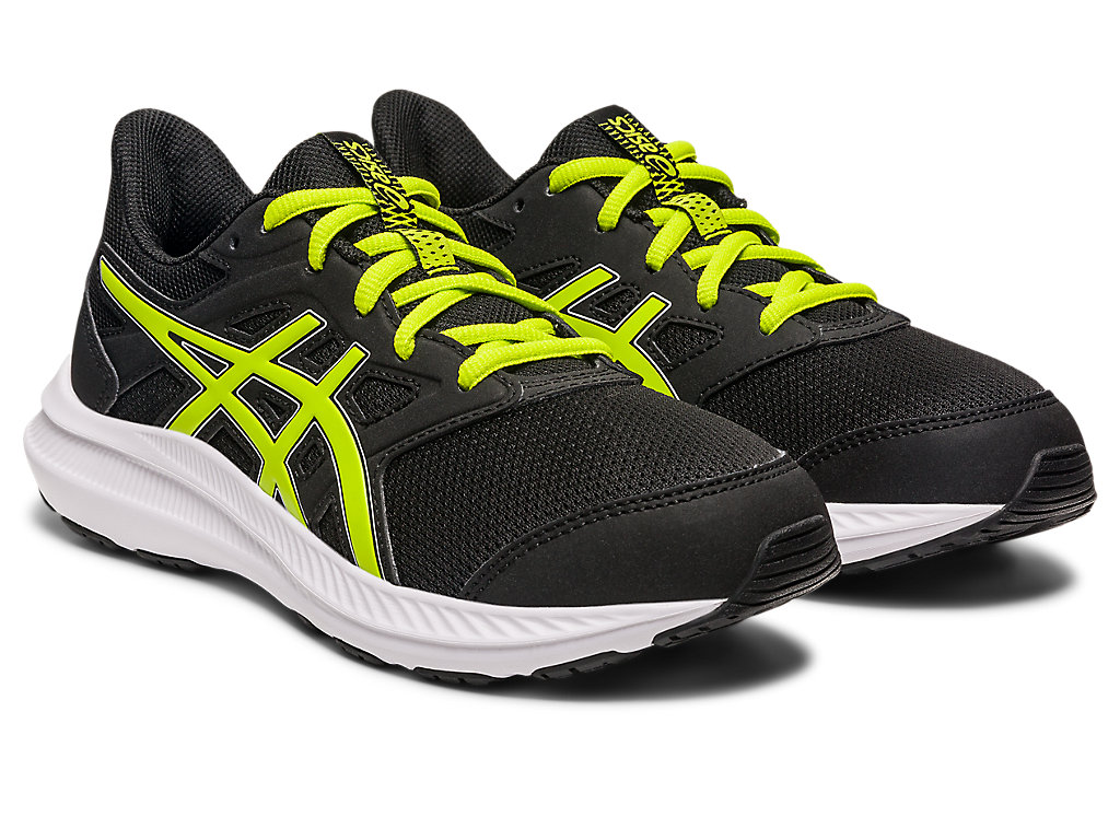 Kids' Asics Jolt 4 Grade School Running Shoes Black / Light Green | 4856-HYBUR