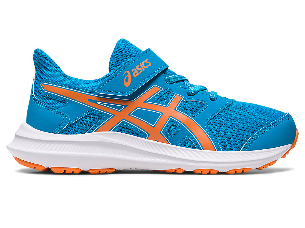 Kids\' Asics Jolt 4 Pre-School Running Shoes Blue / Orange Coral | 5074-MBQVO