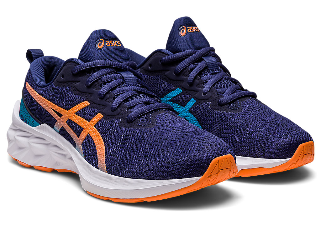 Kids' Asics Novablast 2 Grade School Running Shoes Indigo Blue / Orange Coral | 1287-BXQLE