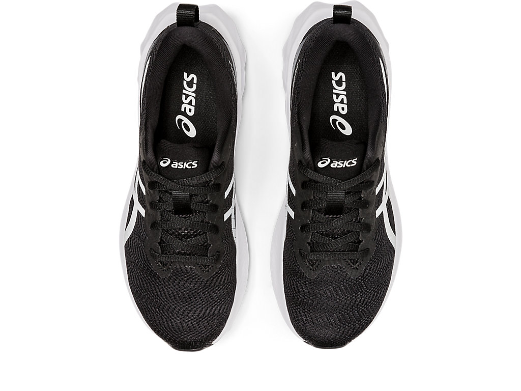 Kids' Asics Novablast 2 Grade School Running Shoes Black / White | 4312-OQWTV