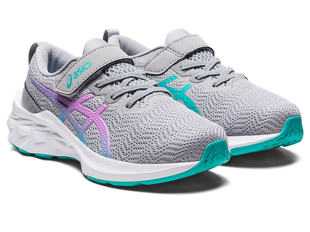 Kids' Asics Novablast 2 Pre-School Running Shoes Grey / Lavender | 0671-WERGQ