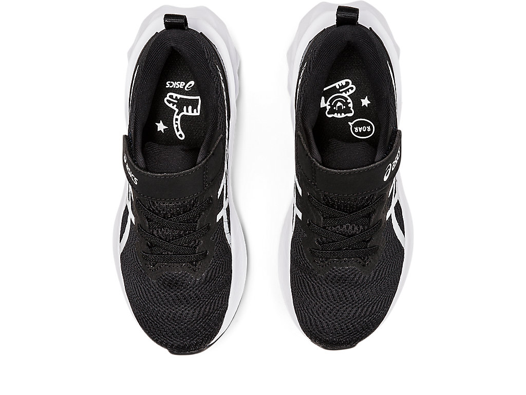 Kids' Asics Novablast 2 Pre-School Running Shoes Black / White | 9251-FRLNA