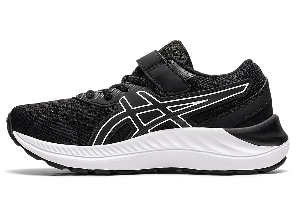 Kids' Asics Pre Excite 8 Pre-School Running Shoes Black / White | 8945-ZJTGH