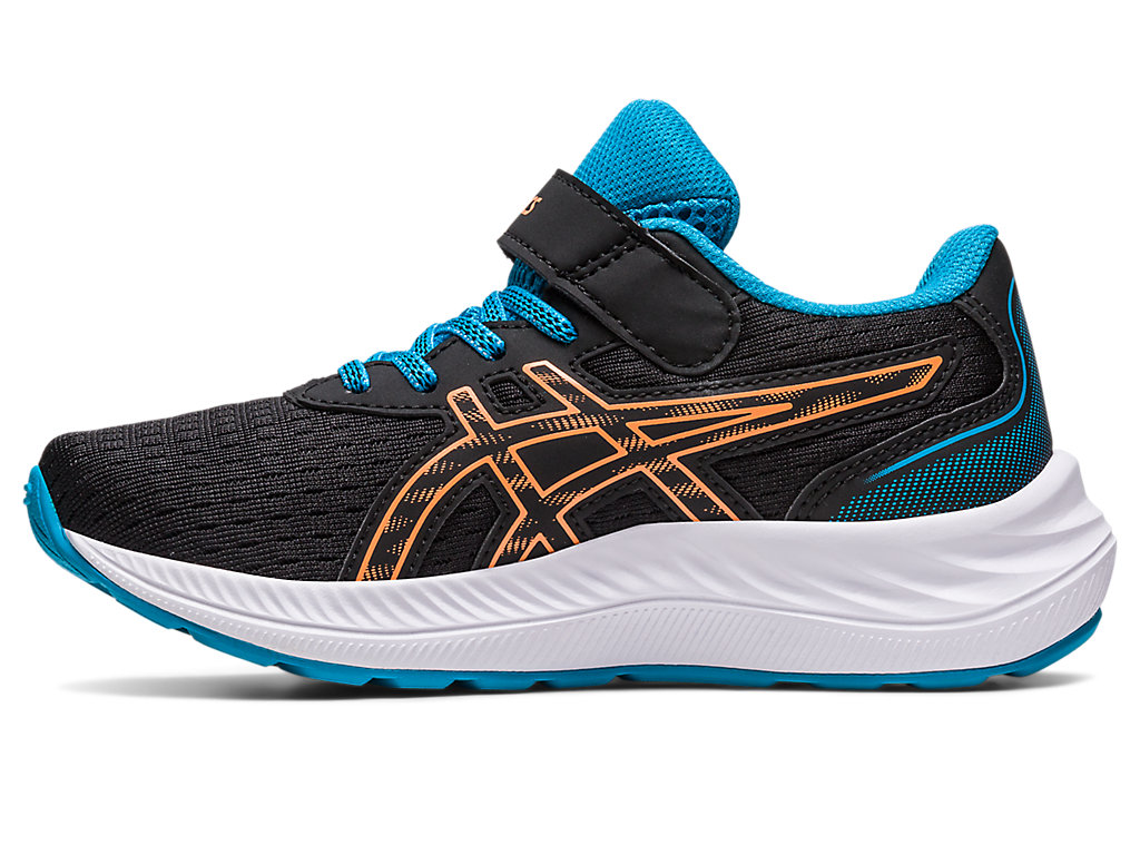 Kids' Asics Pre Excite 9 Pre-School Running Shoes Black / Orange Coral | 2458-PITEC