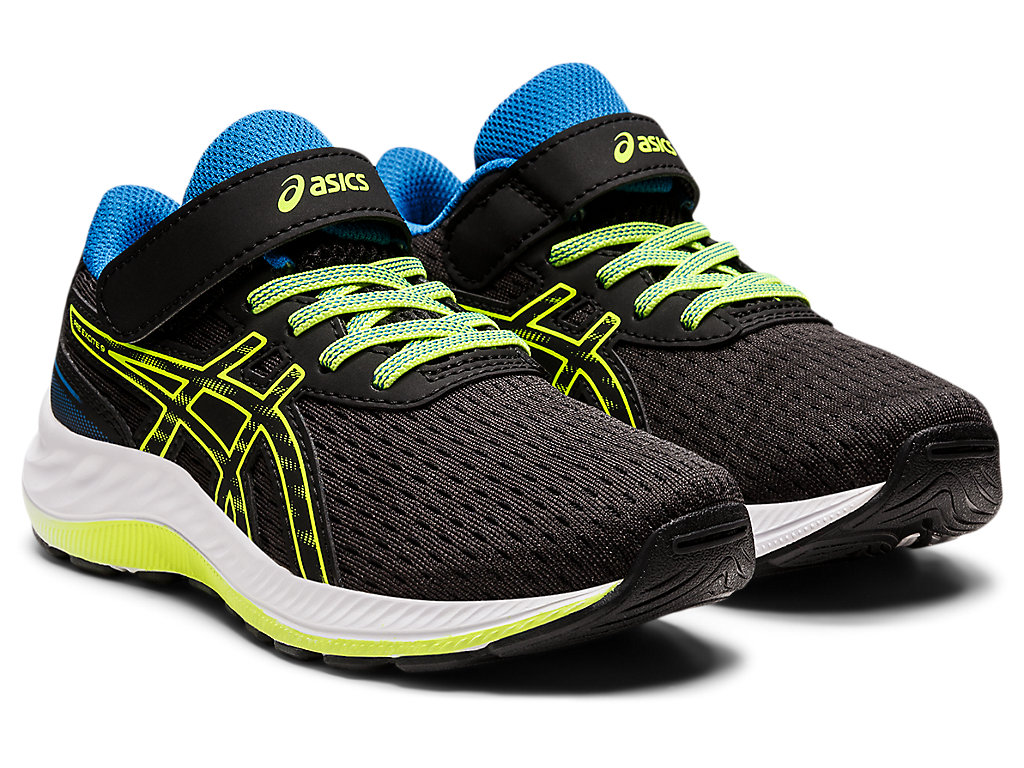 Kids' Asics Pre Excite 9 Pre-School Running Shoes Black / Green | 8195-LNCHP