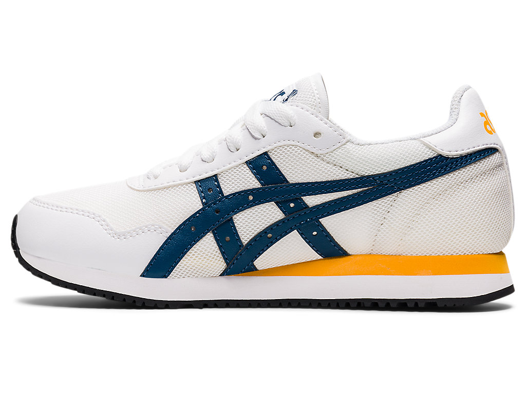 Kids' Asics Tiger Runner Grade School Sneakers White / Light Indigo | 5284-HLSGR